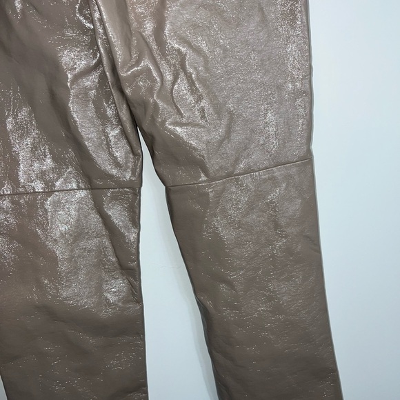 Abercrombie & Fitch The 90's Straight Ultra High Rise Faux Leather Pants Tan 28 - Picture 11 of 14